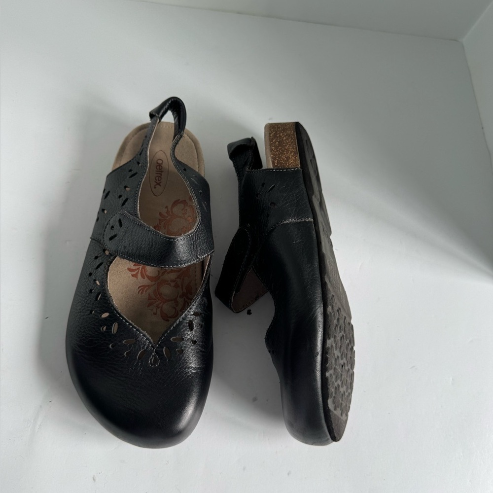 Aetrex Black Leather Cheryl Mary janes Size 9 - Picture 6 of 15